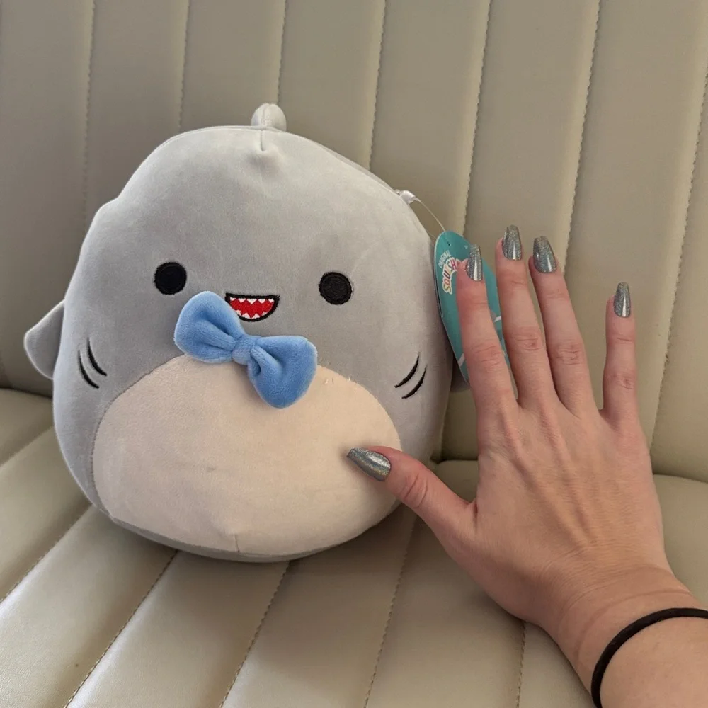 Squishmallows Gray and Blue Shark Plush
